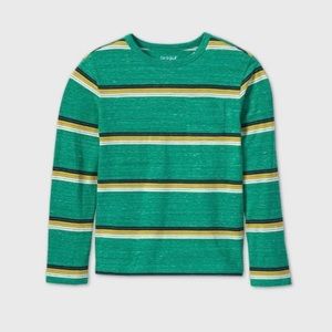 GREEN STRIPE BOYS LONG SLEEVE